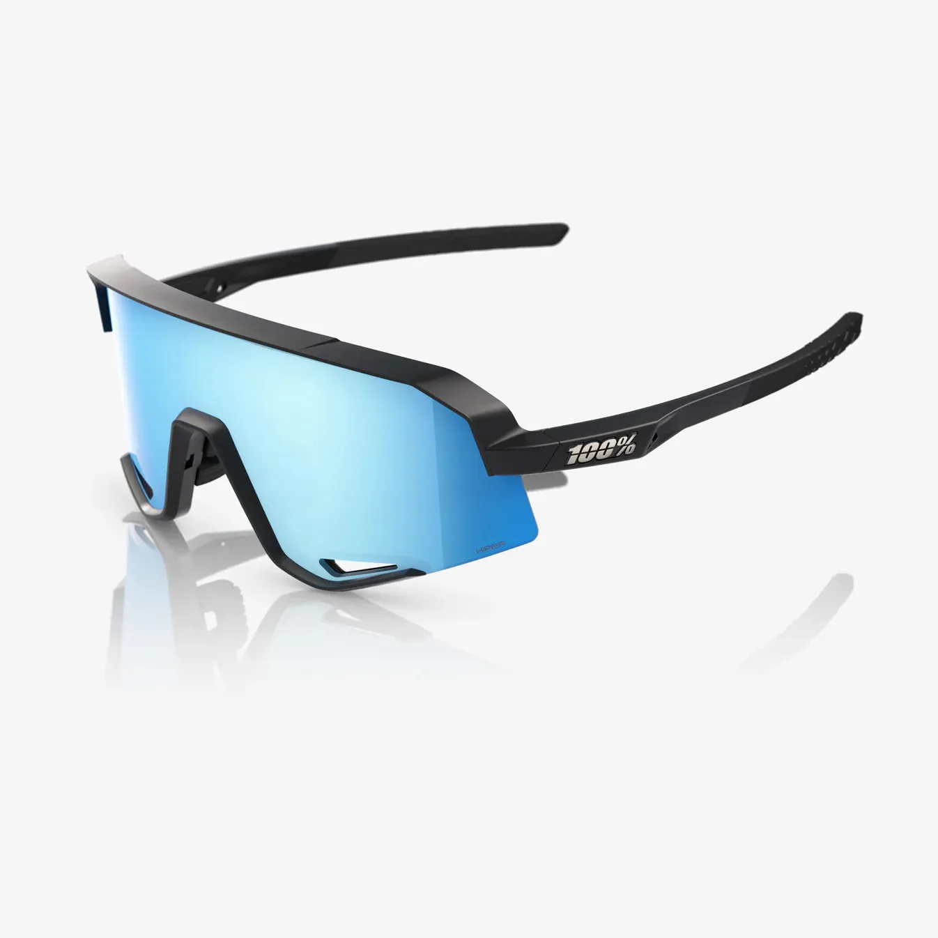 100% SLENDALE Matte Black HiPER® Blue Multilayer Mirror Lens