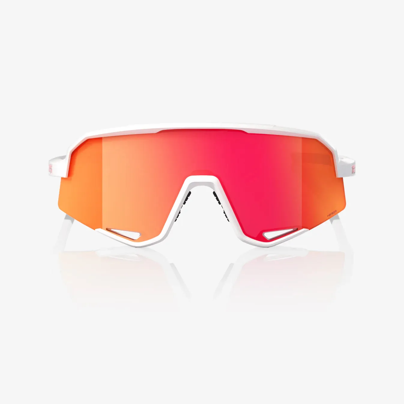 100% SLENDALE Matte White HiPER® Red Multilayer Mirror Lens