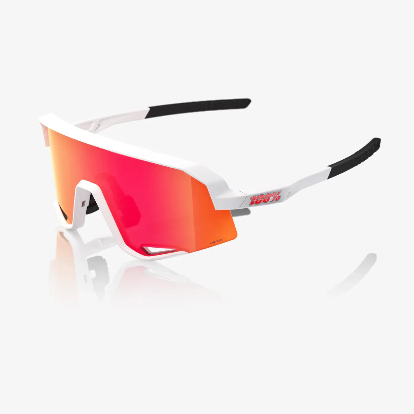 100% SLENDALE Matte White HiPER® Red Multilayer Mirror Lens