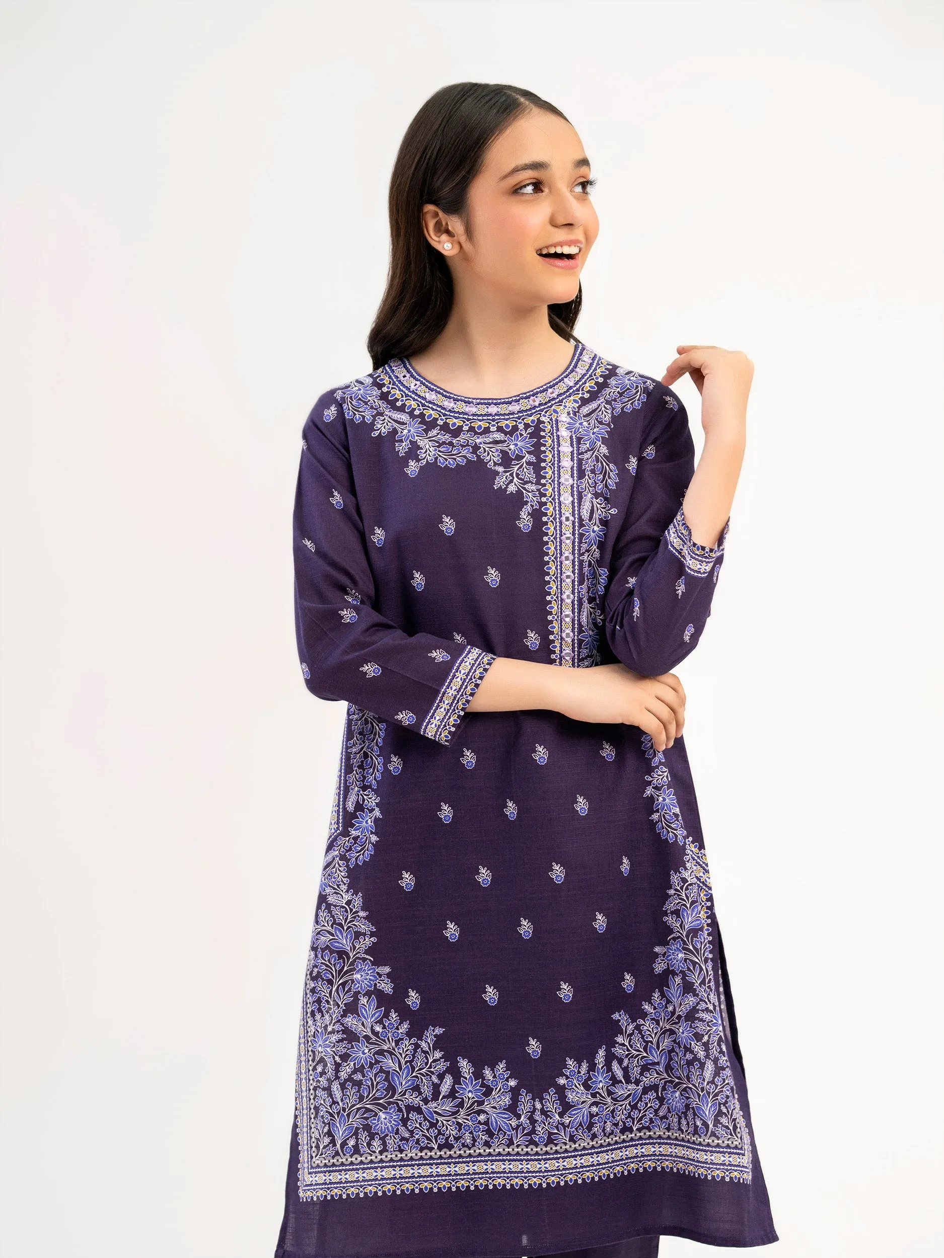 2 Piece Khaddar Suit-Printed