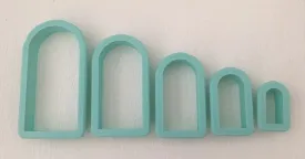 3D Printed Polymer Clay Cutter - Long Skinny Arch 5PC Set