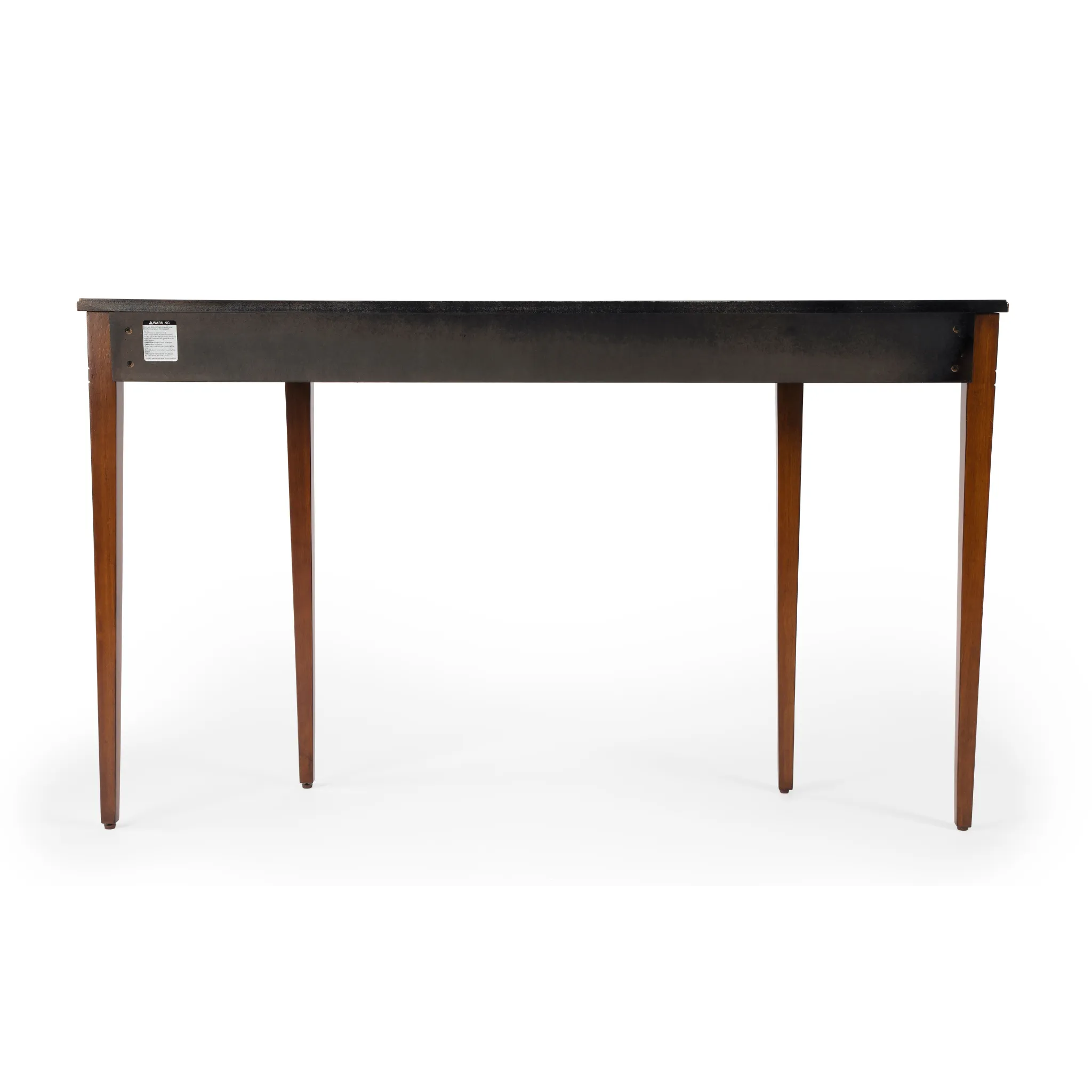 54" Traditional Demilune Console Table in Medium Brown