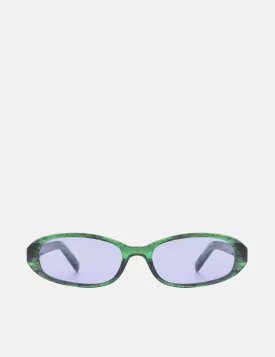 A. Kjaerbede Macy Sunglasses - Green Marble Transparent