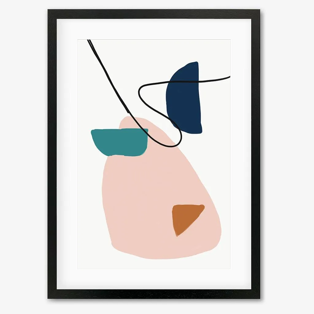 Abstract Shapes And Colours Framed Art