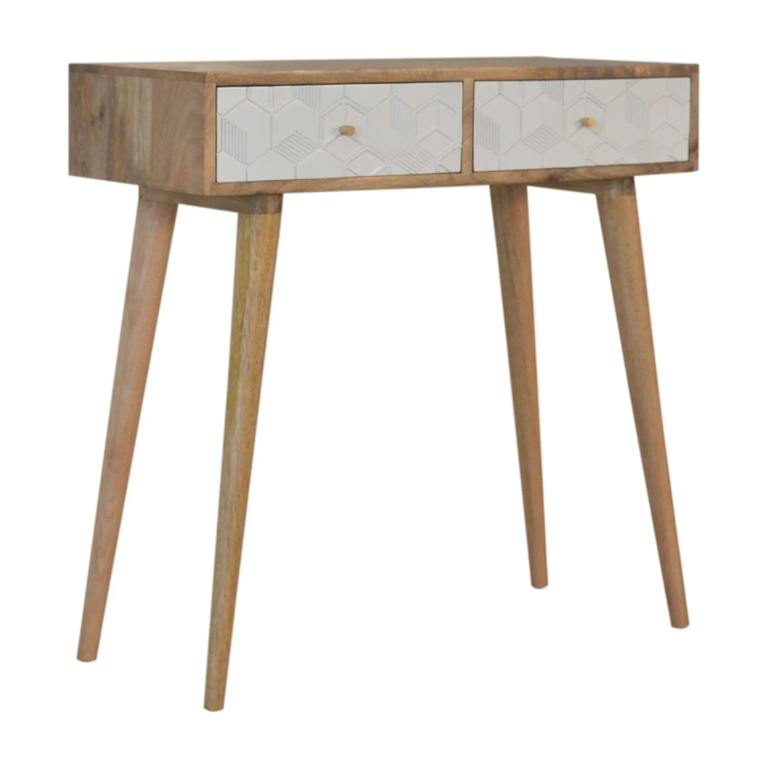 Acadia Solid Wood 2 Drawers Console Table