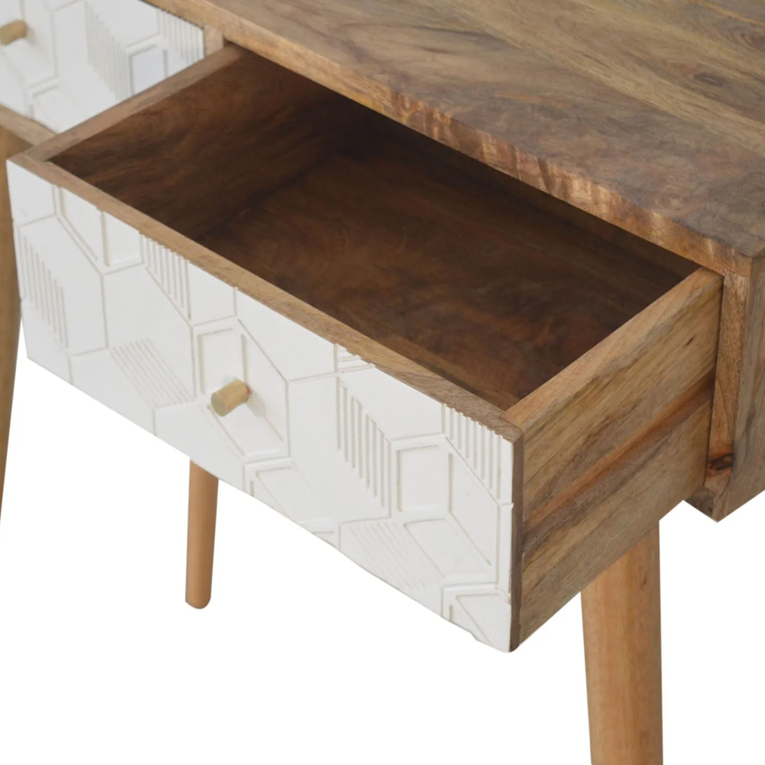 Acadia Solid Wood 2 Drawers Console Table