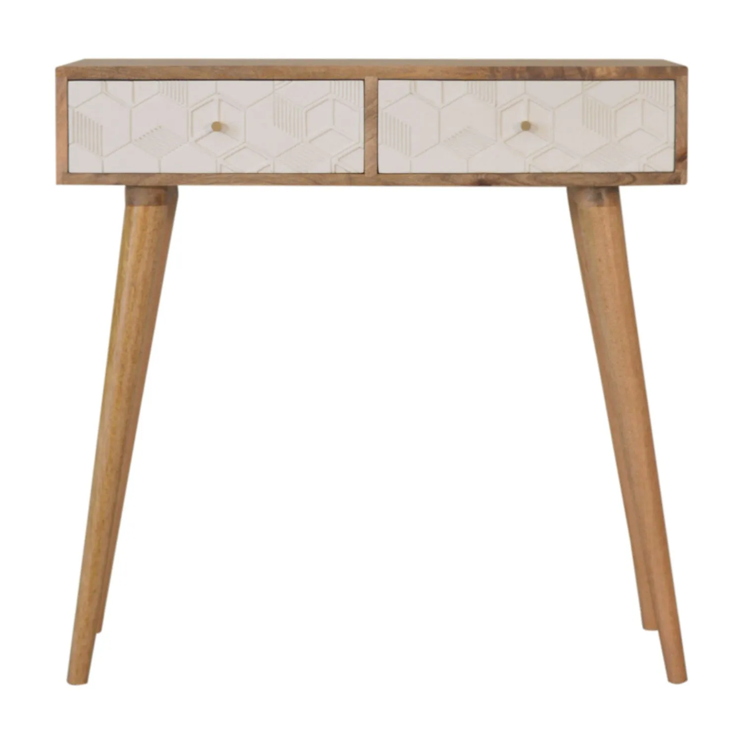 Acadia Solid Wood 2 Drawers Console Table