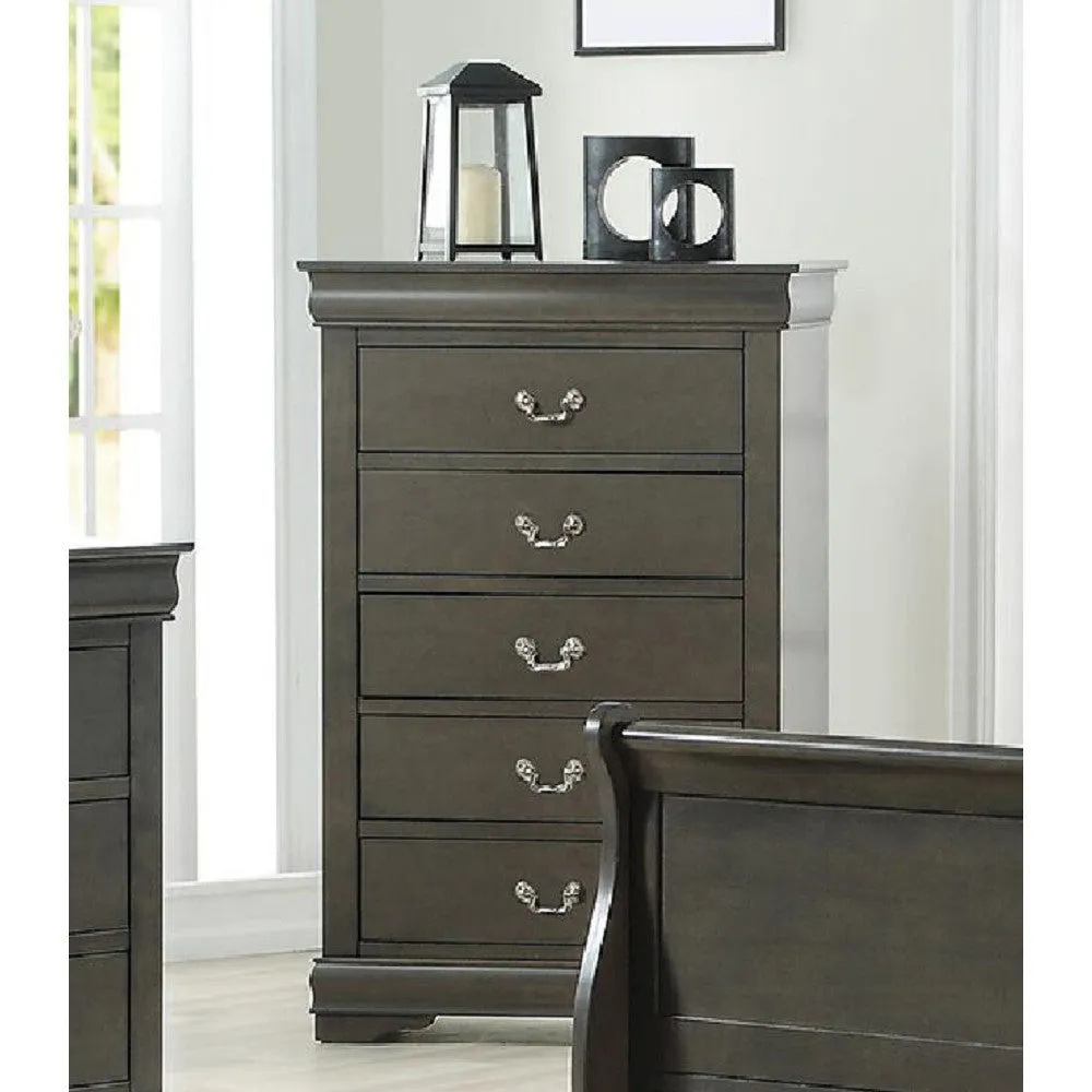 ACME Louis Philippe Chest in Dark Gray 26796