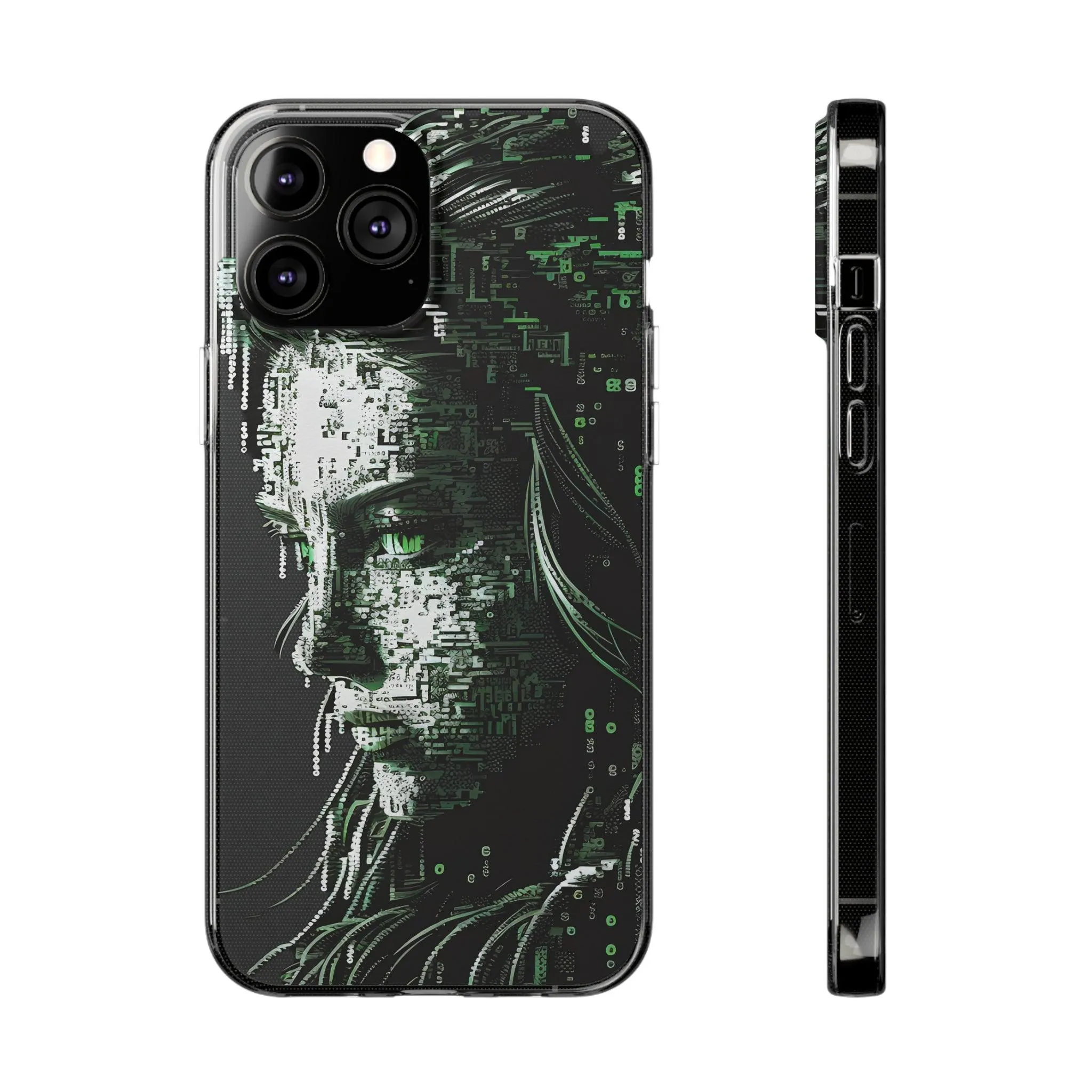 AI Girl Transparent Soft Phone Case for Samsung or Iphone