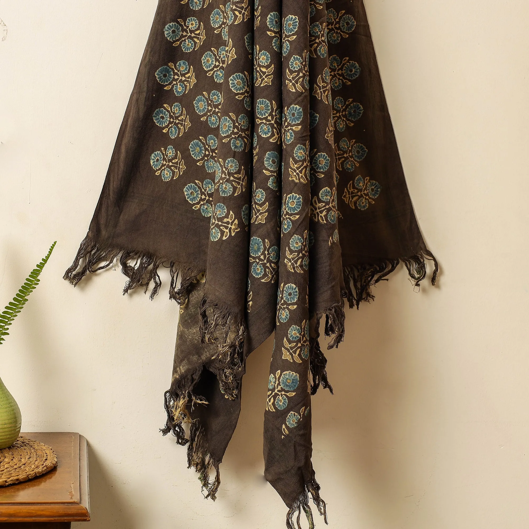 Ajrakh Block Printed Handloom Cotton Towel