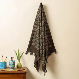 Ajrakh Block Printed Handloom Cotton Towel