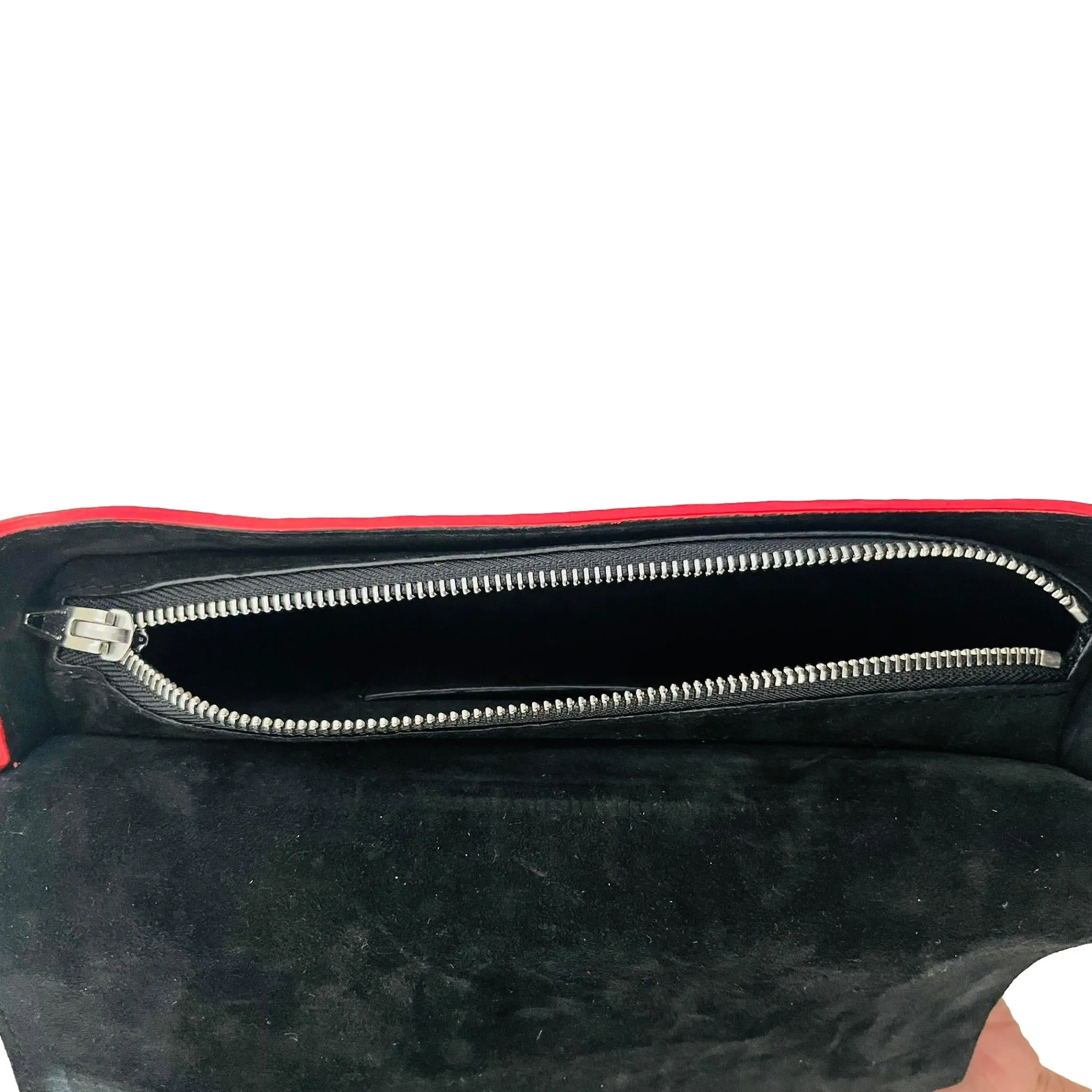 Alexander Wang Ostrich Embossed Leather Sunglasses Case/Clutch Bag