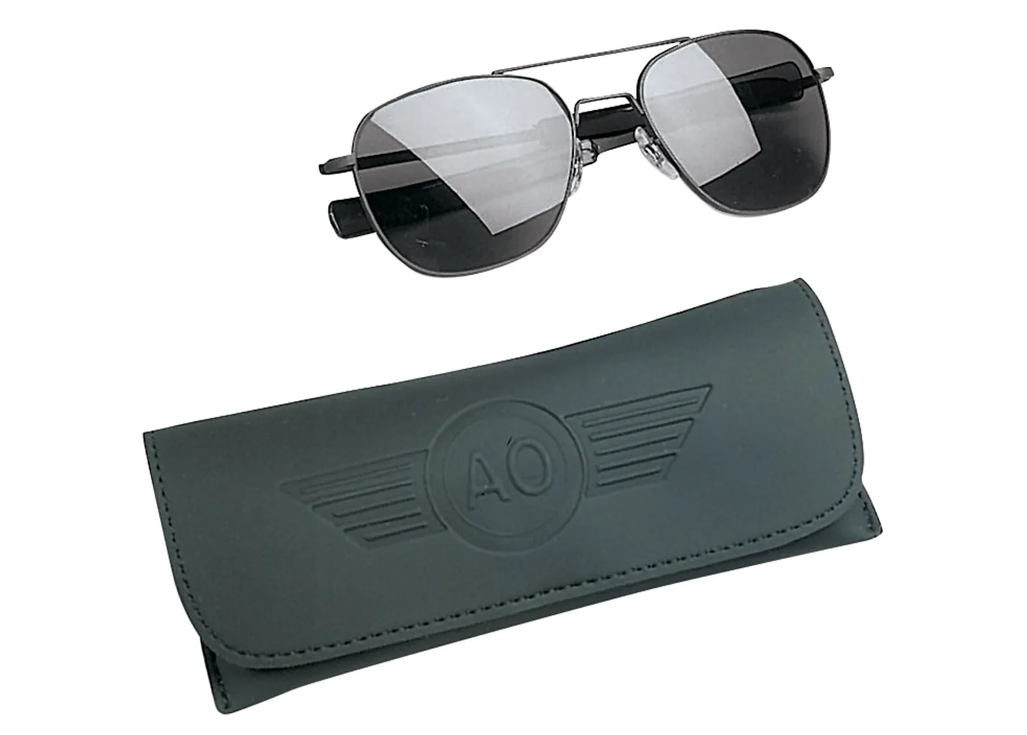 America Optical 55MM Polarized Pilot Sunglasses