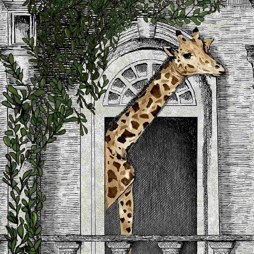 Animal Architecture Wallpaper - Green - Brand Mckenzie