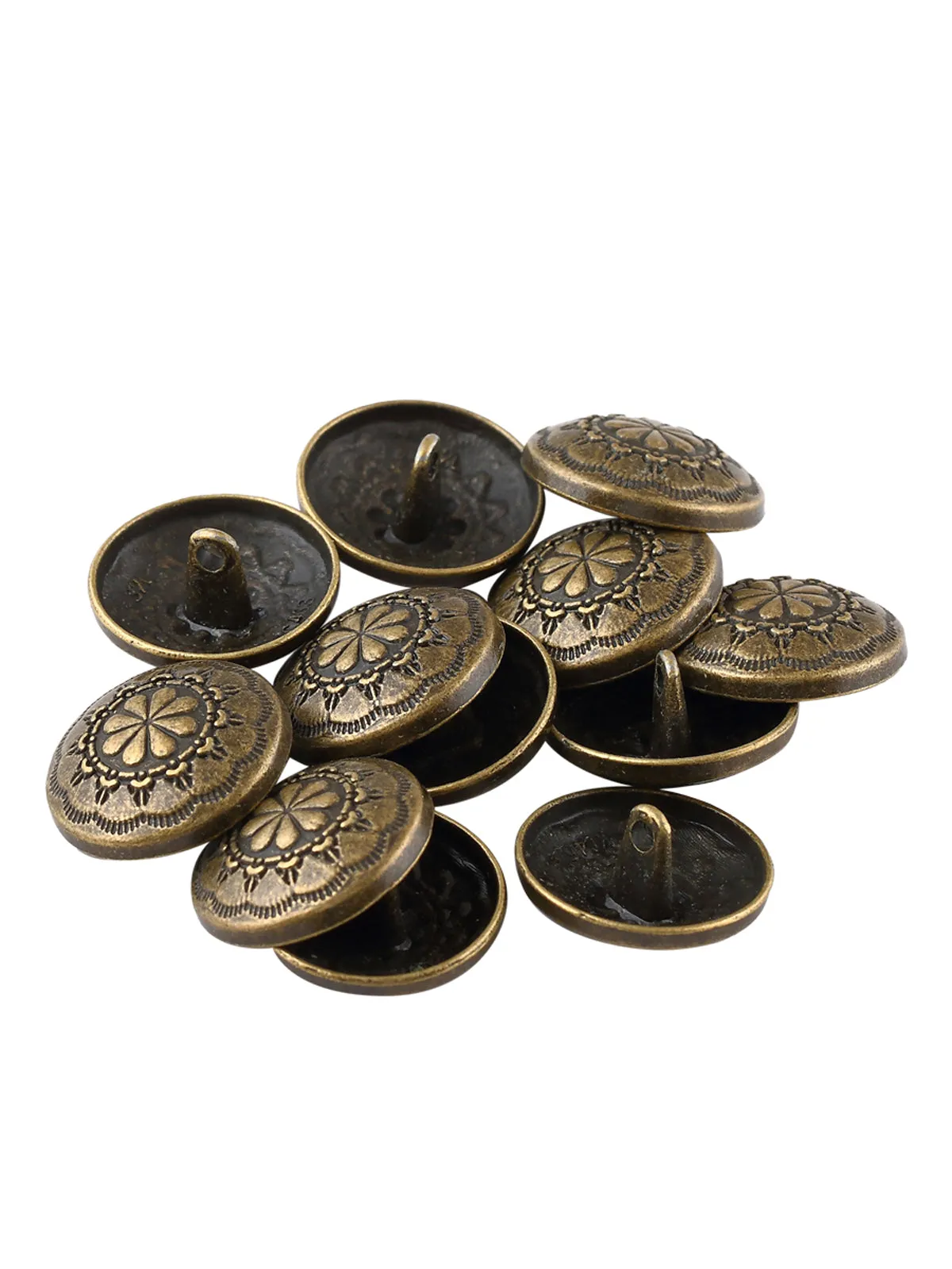 Antique Brass Intricate Design Ethnic Button