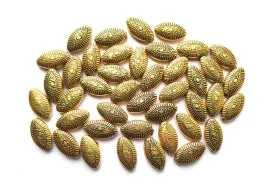 Antique Golden Oval Acrylic Beads