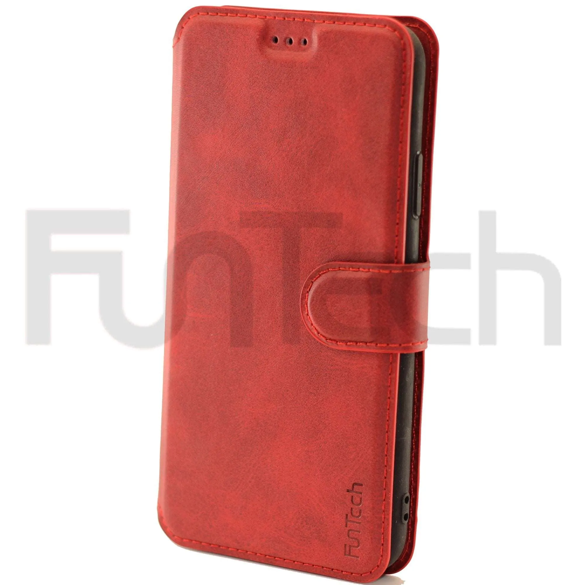 Apple iPhone 12 Mini Leather Wallet Case Color Red