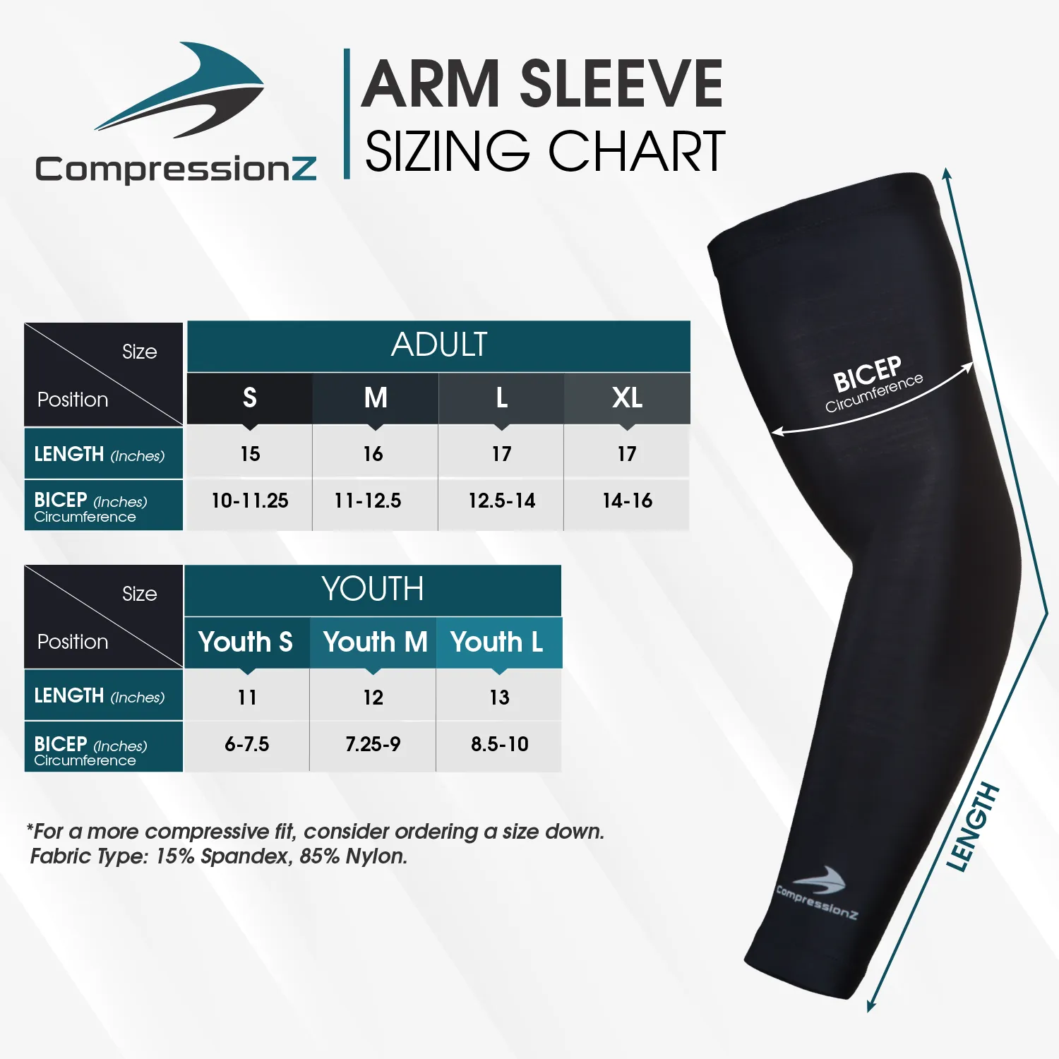 Arm Sleeves (2 Sleeves) - Black