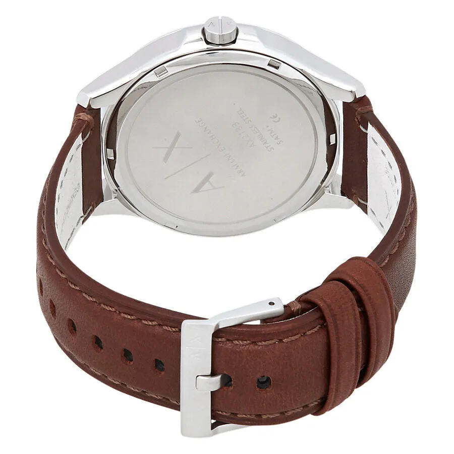 Armani Exchange Navy Dial Brown Leather Men's Watch AX2133