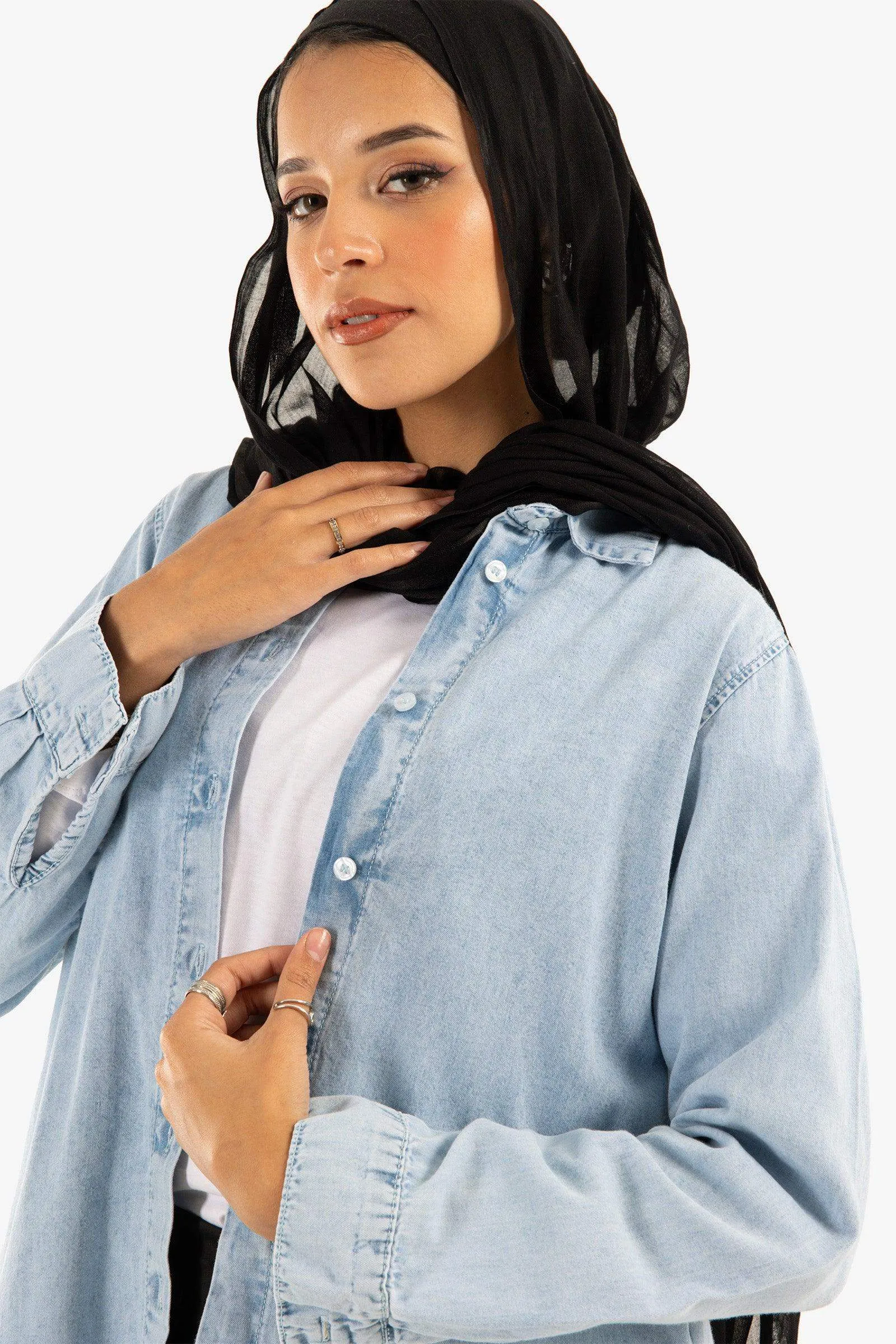 Asymmetrical Denim Shirt