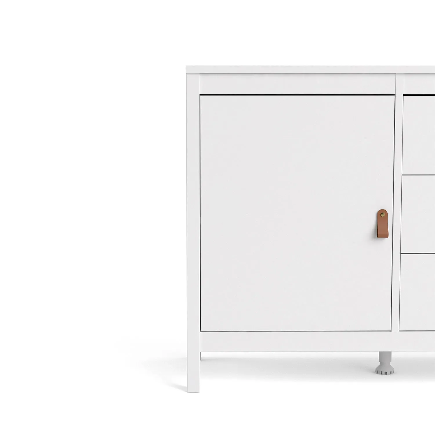 Barcelona White 2 Doors 3 Drawers Sideboard