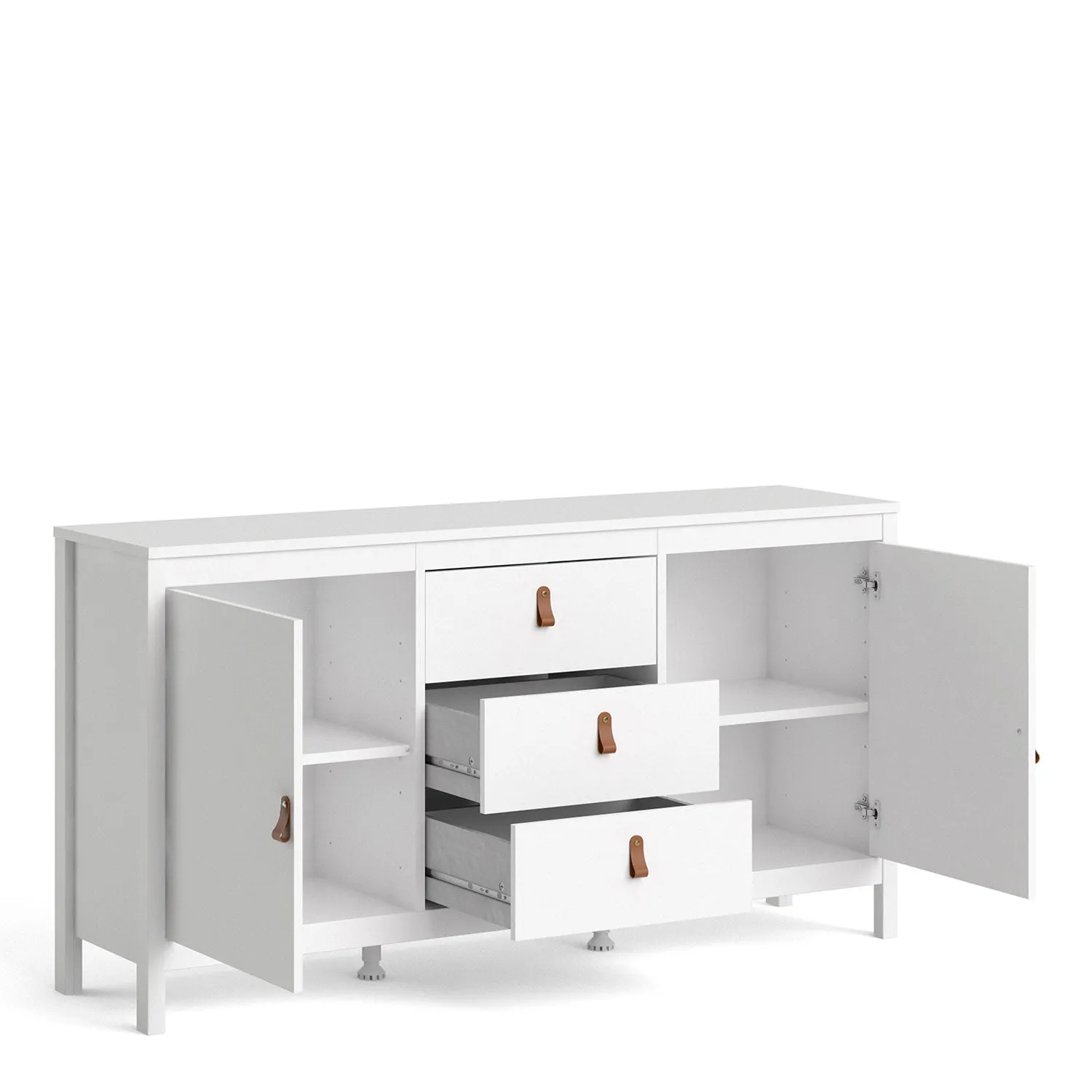 Barcelona White 2 Doors 3 Drawers Sideboard