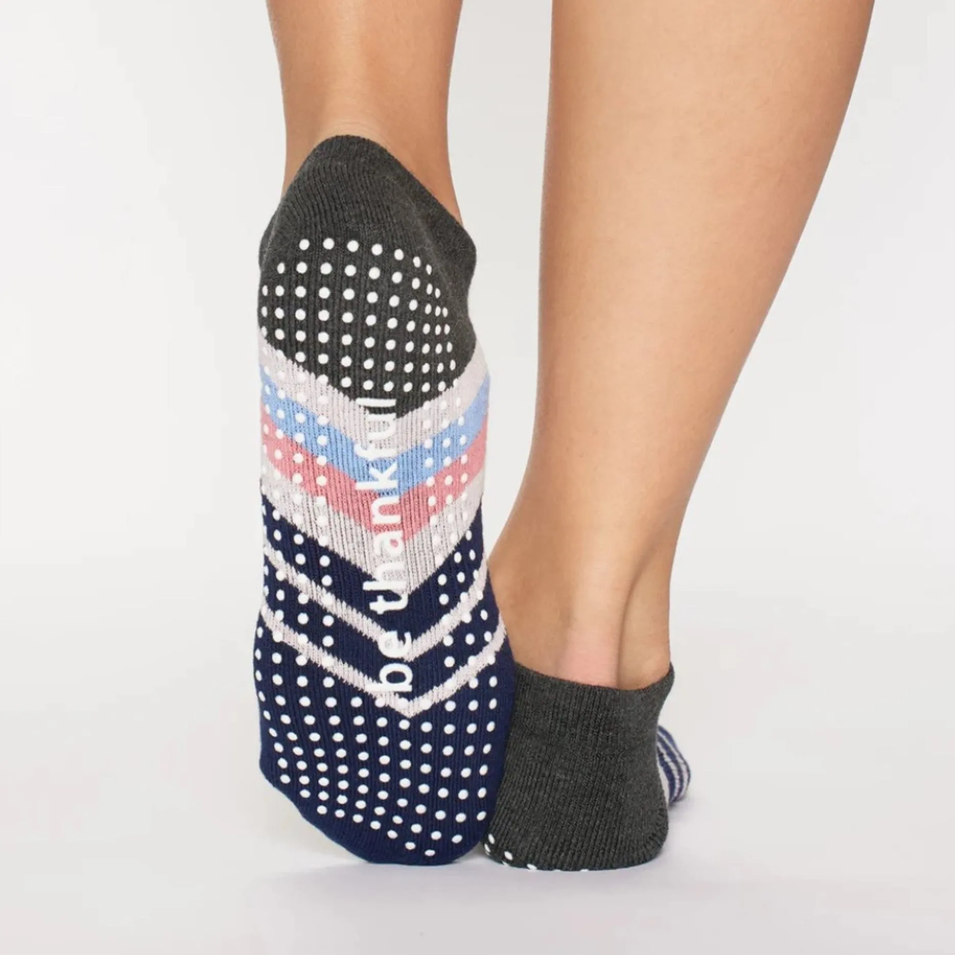 Be Thankful Grip Sock Grip Socks - Betty - Indigo (Barre / Pilates)