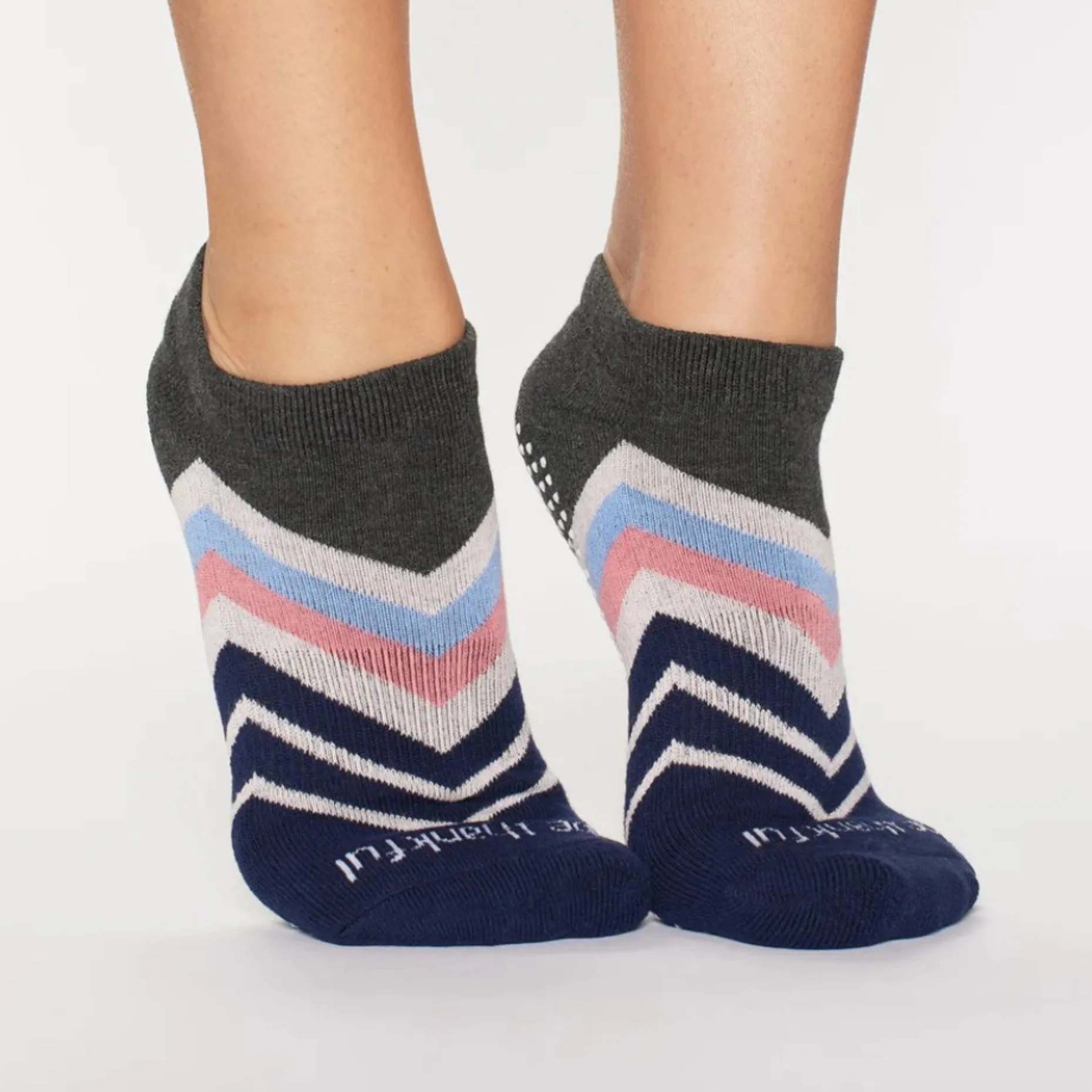 Be Thankful Grip Sock Grip Socks - Betty - Indigo (Barre / Pilates)