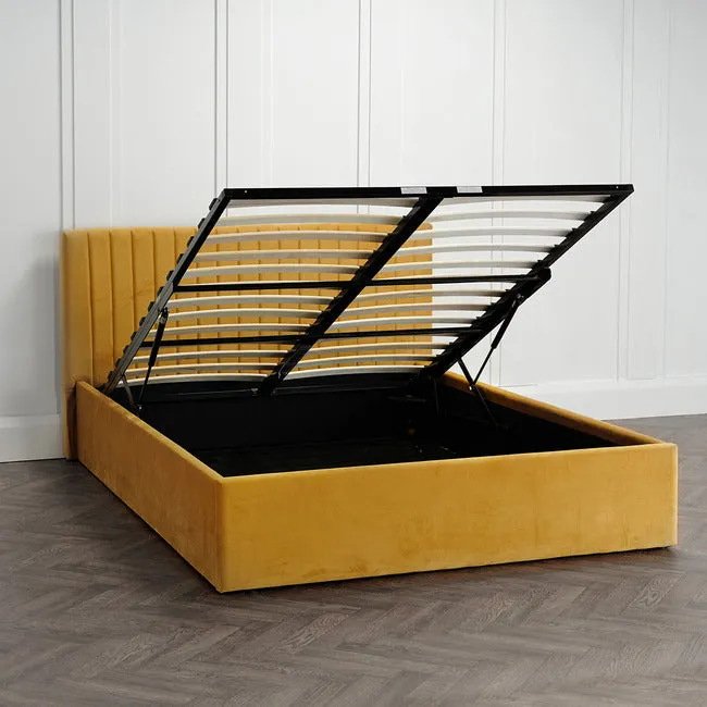 Berlin Velvet Ottoman Single Bed