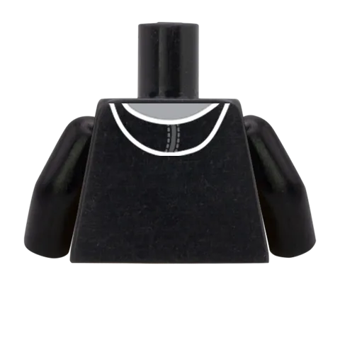 Black Hacker Hoodie - Custom Design Minifigure Torso