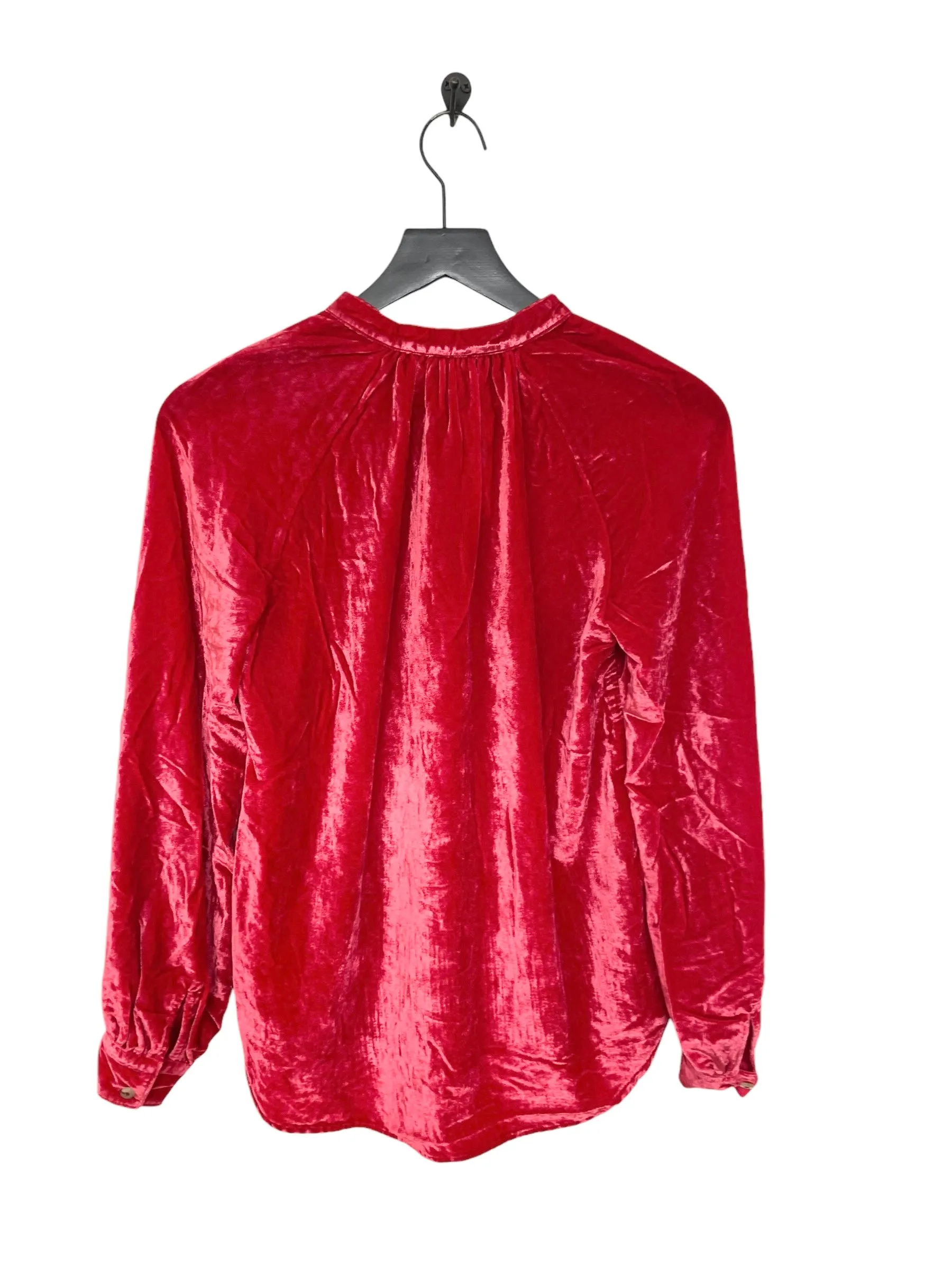 Blouse Long Sleeve By Pilcro In Red, Size: Xs