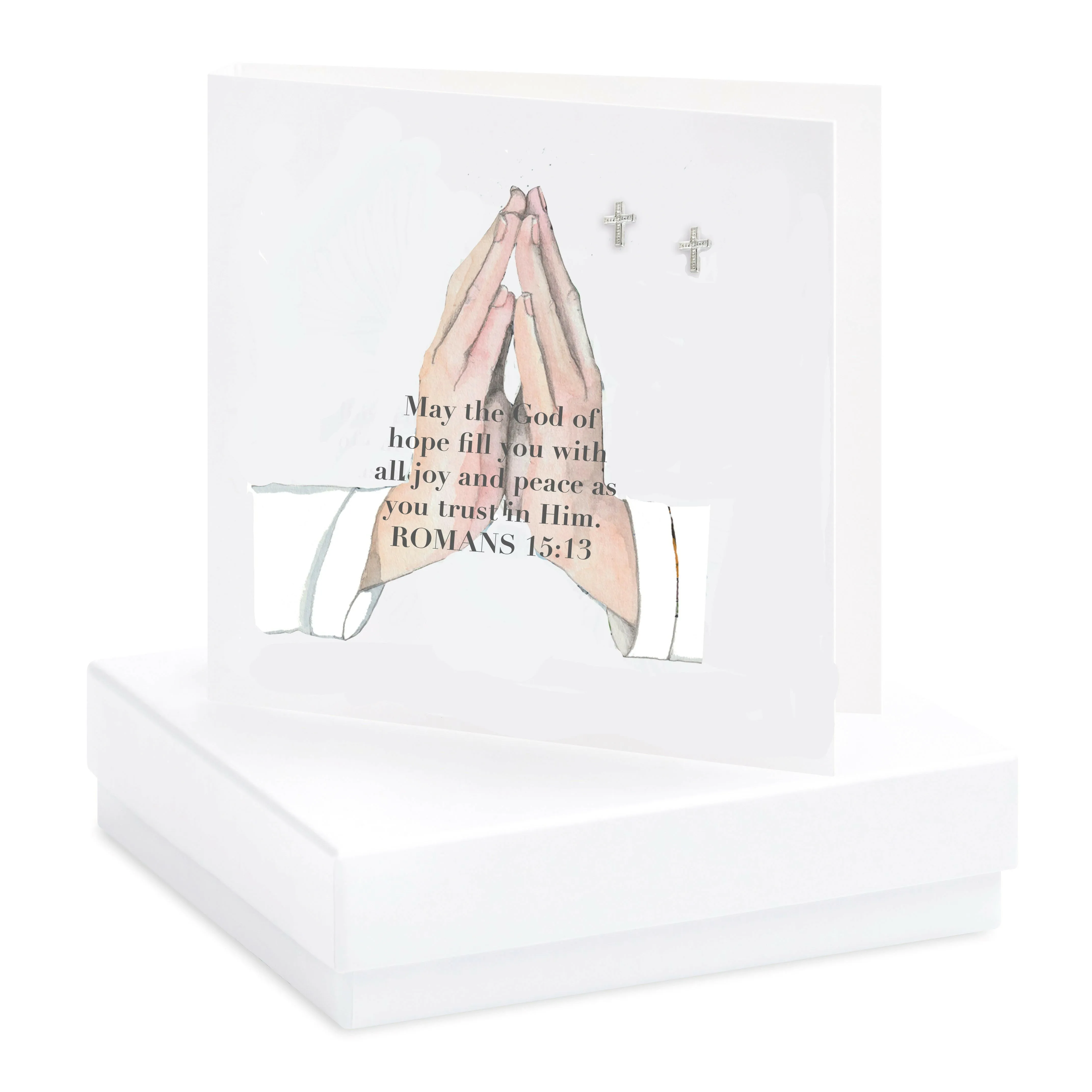 Boxed Prayer Earring Card