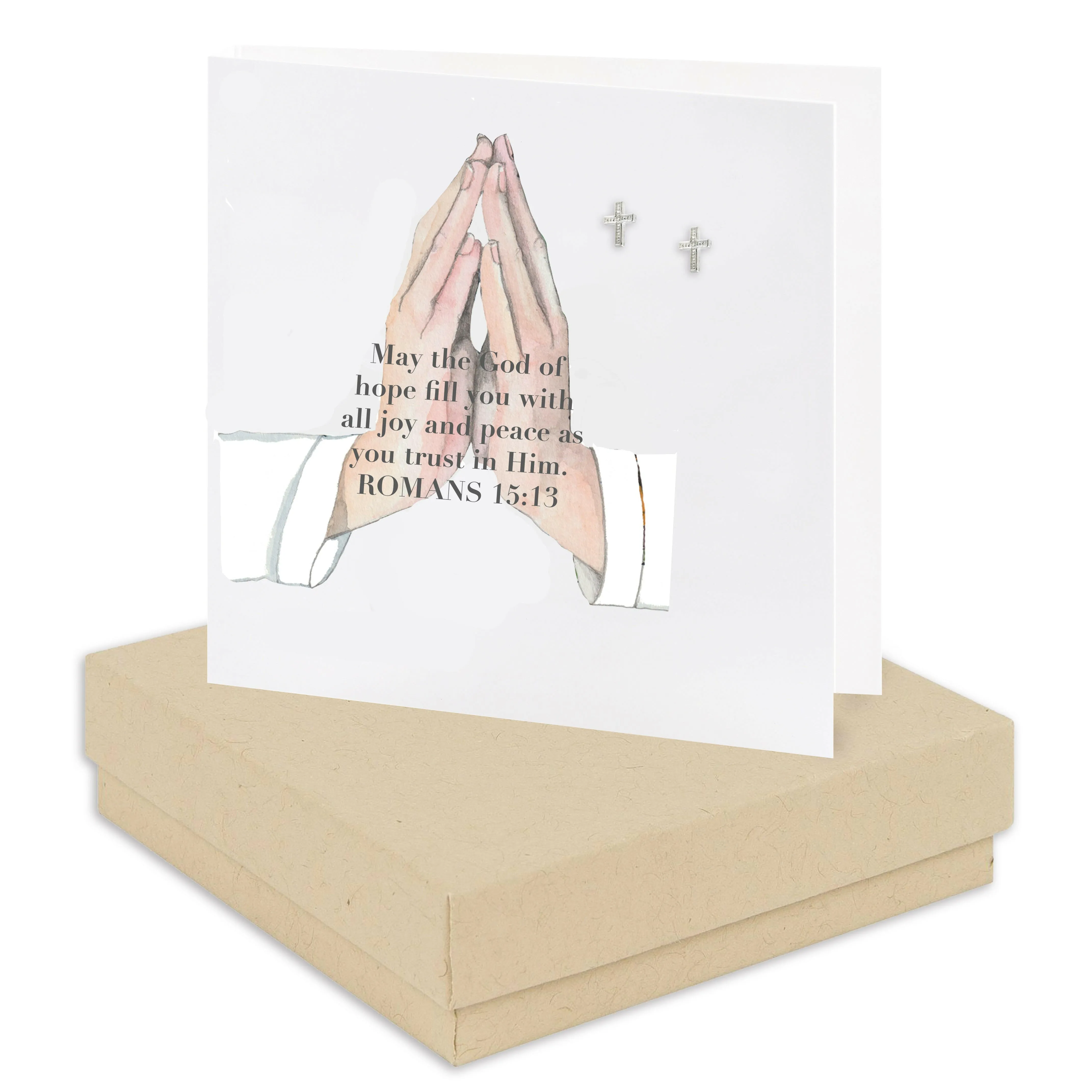 Boxed Prayer Earring Card