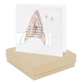 Boxed Prayer Earring Card