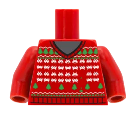 Brick Invaders Christmas Jumper - Custom Design Minifigure Torso