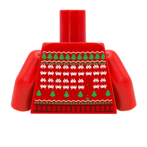 Brick Invaders Christmas Jumper - Custom Design Minifigure Torso