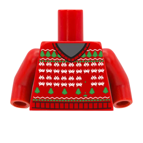 Brick Invaders Christmas Jumper - Custom Design Minifigure Torso