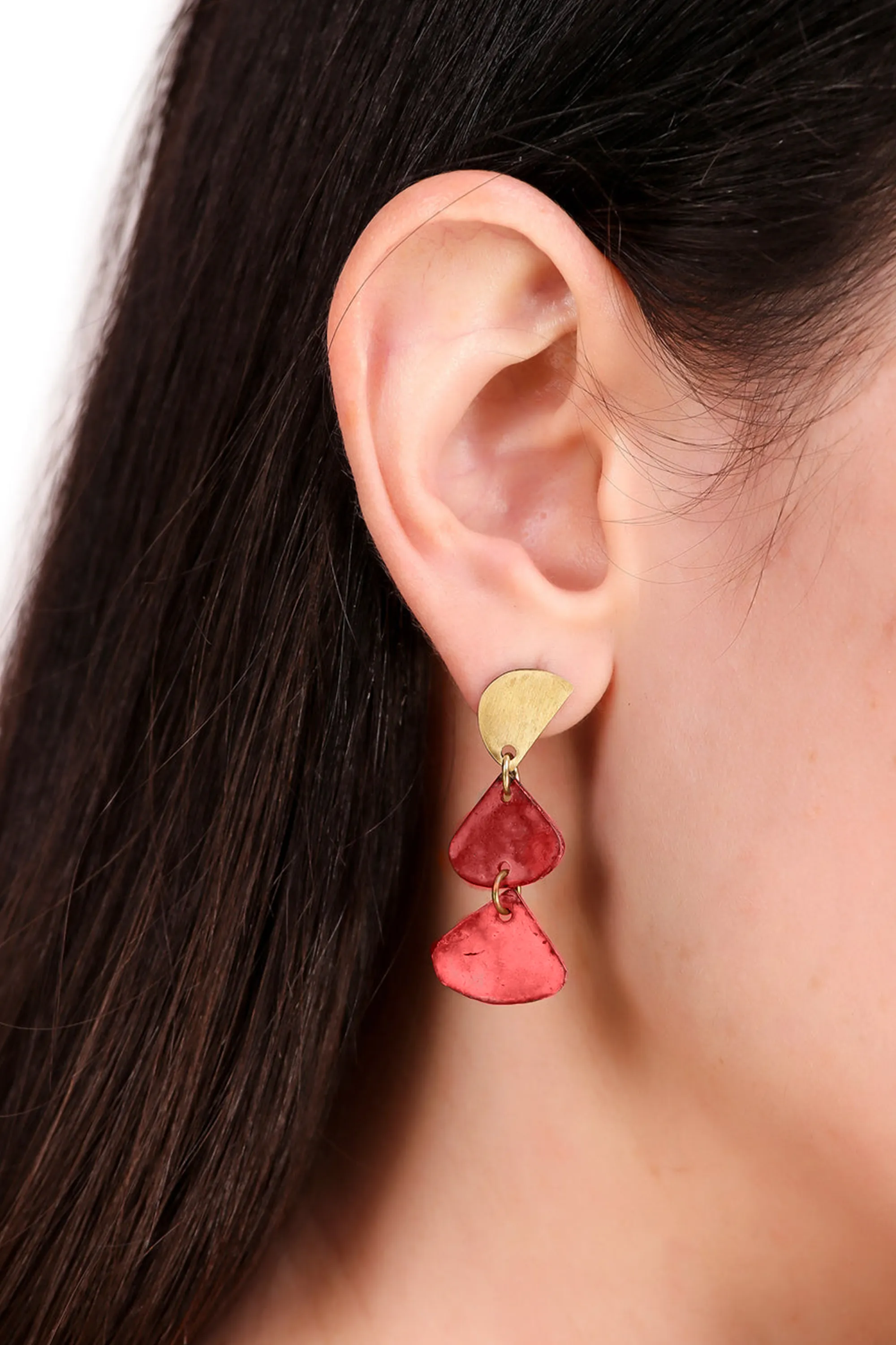 Calina earrings, berry - Wholesale