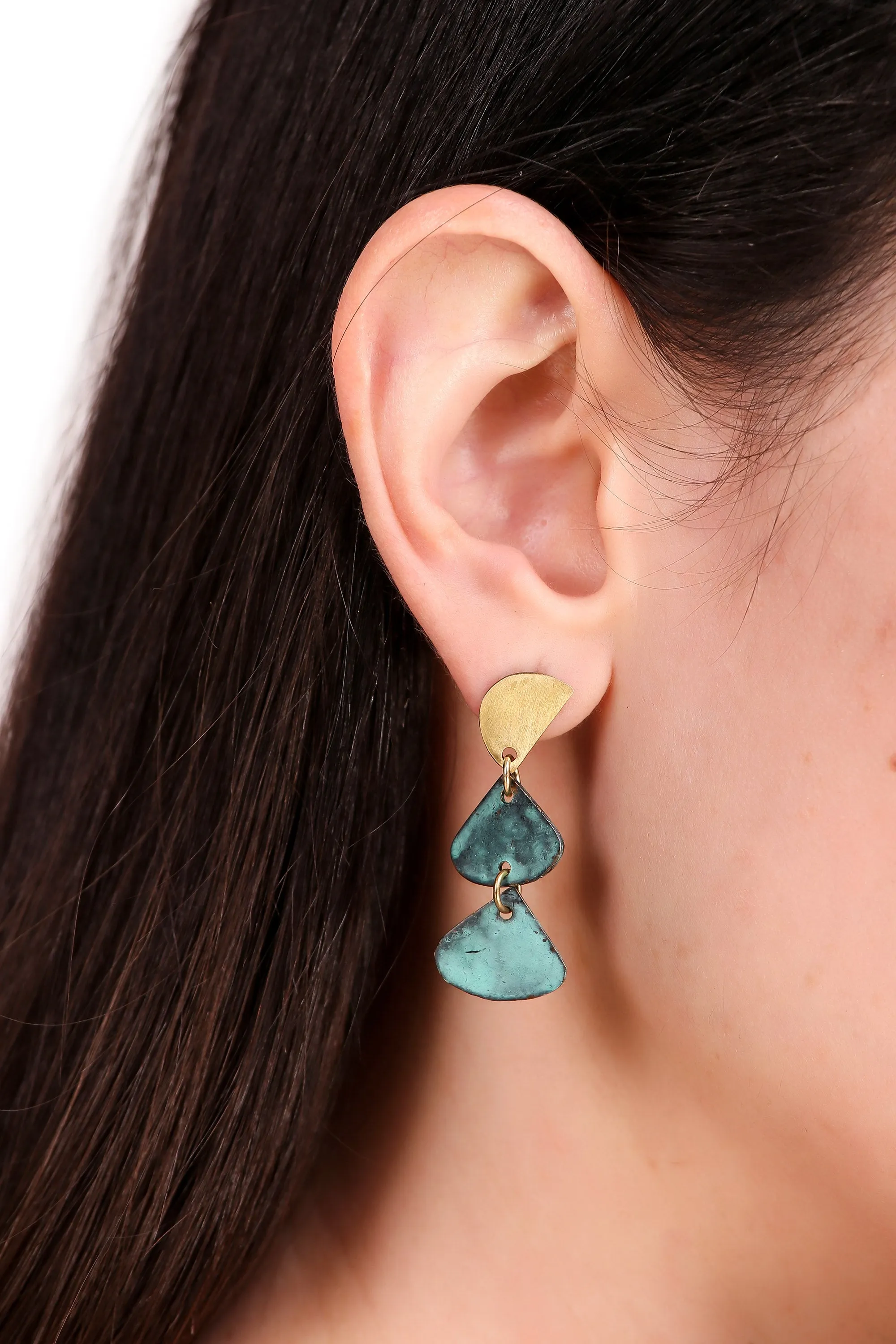 Calina earrings, green