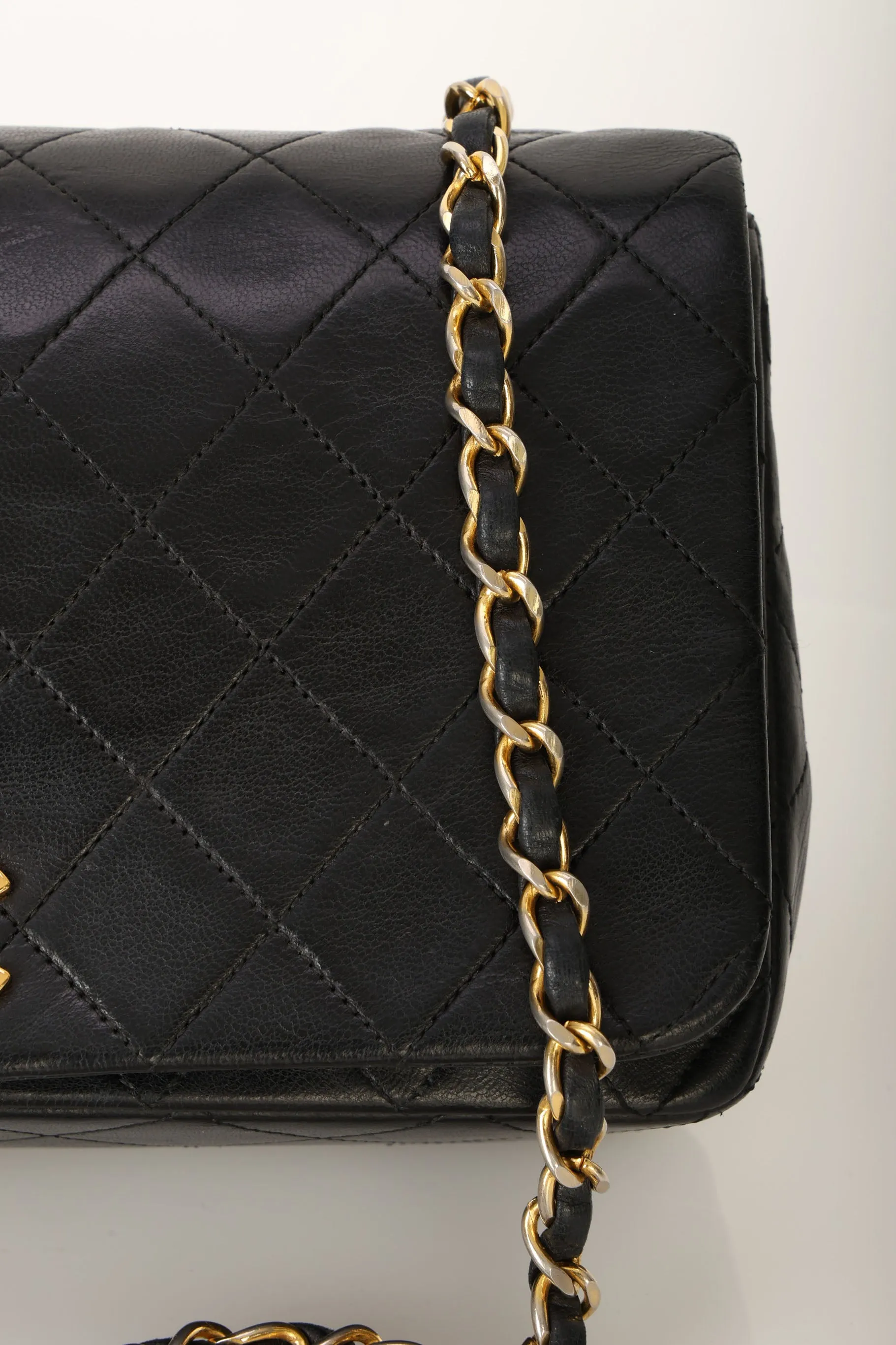 Chanel 1989 Lambskin Turnlock Full Flap Bag