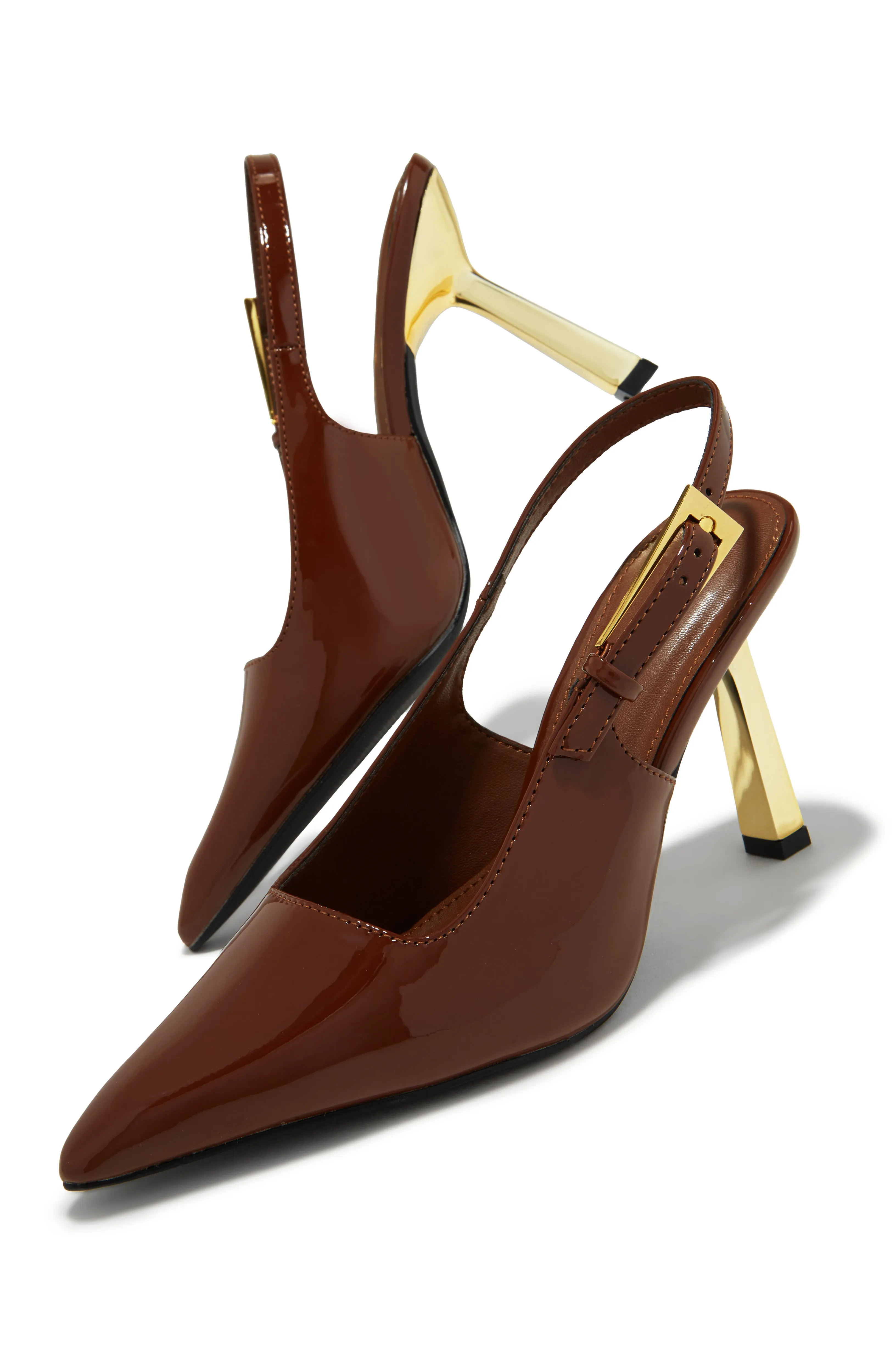 Charlotte Slingback Pumps - Brown