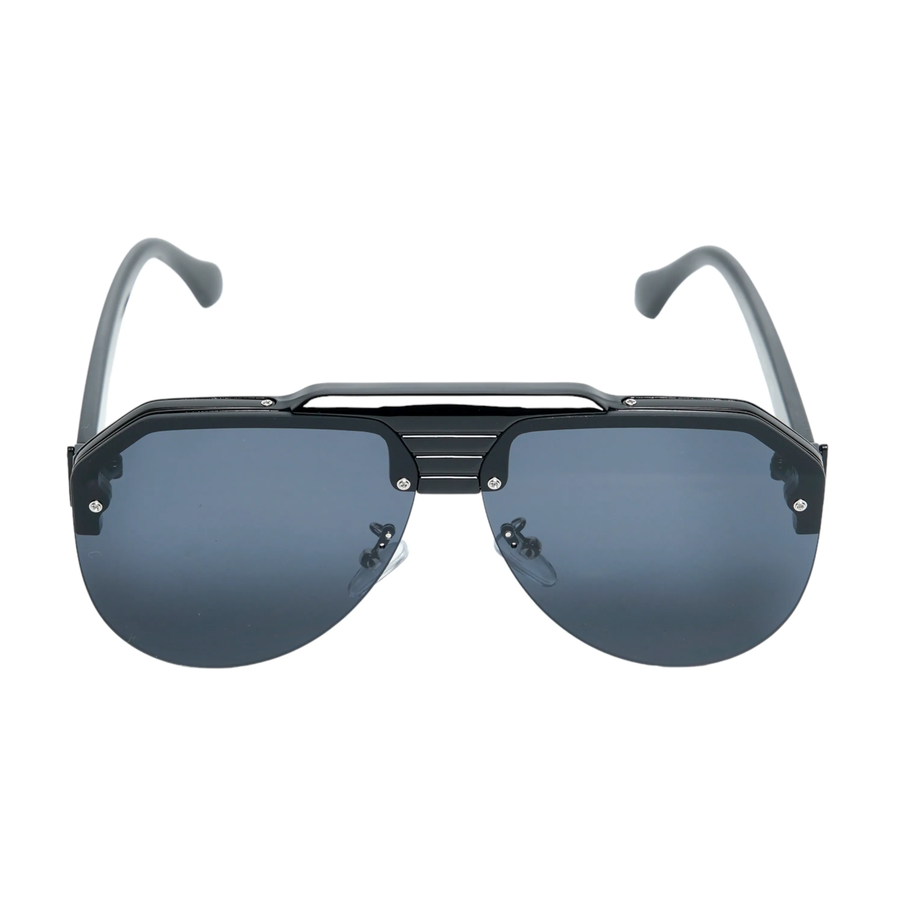 Chokore Half-frame Gradient Aviators Sunglasses (Black)