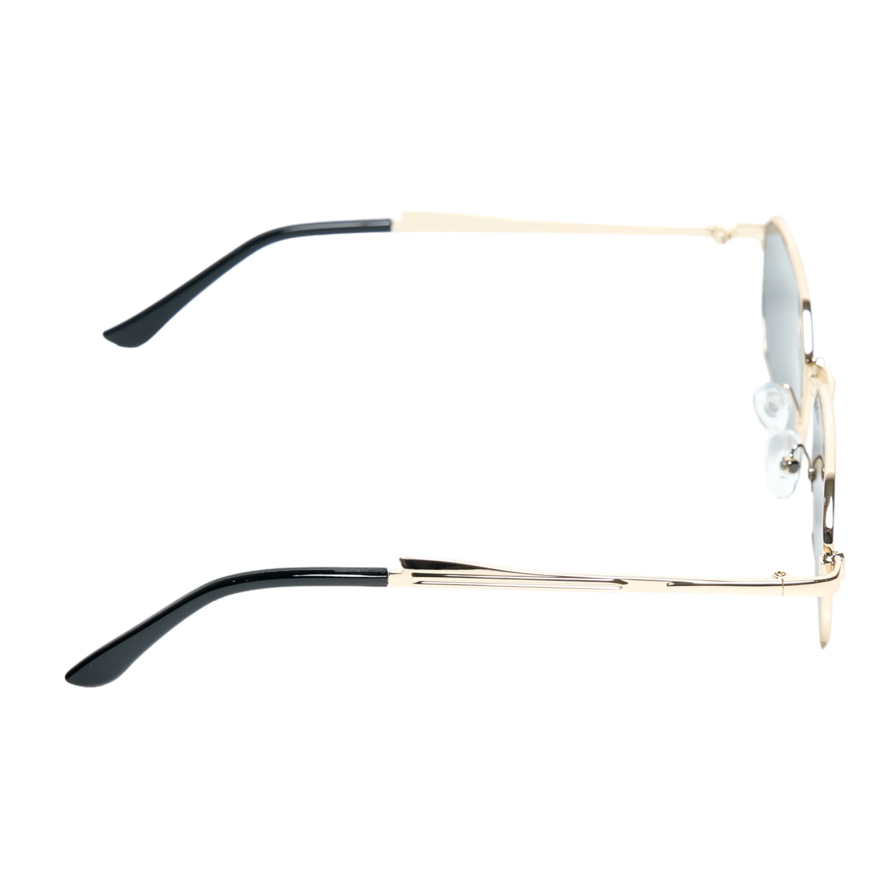 Chokore Rectangular Edgy Sunglasses (Black & Gold)