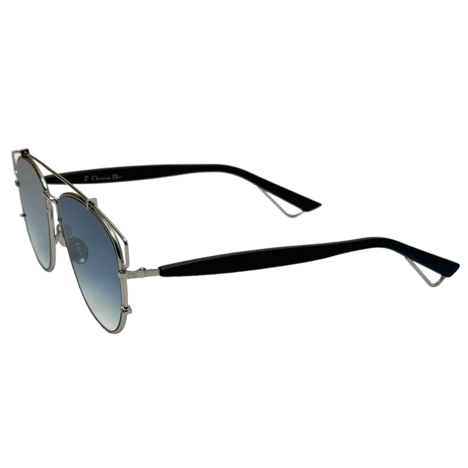 CHRISTIAN DIOR Technologic 84J84 Aviator Sunglasses - Blue, Silver, Black