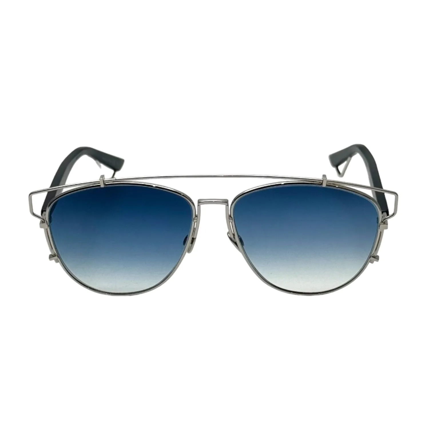 CHRISTIAN DIOR Technologic 84J84 Aviator Sunglasses - Blue, Silver, Black