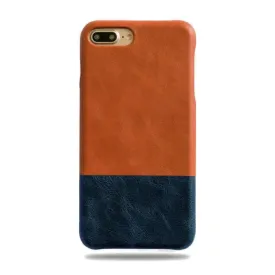 Cider Orange & Peacock Blue iPhone 8 Plus / iPhone 7 Plus Leather Case