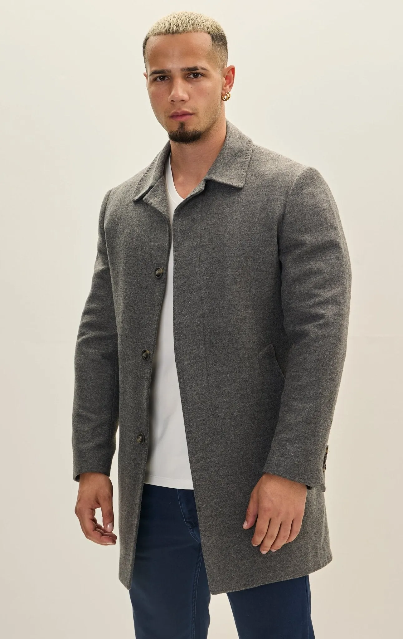 Classic Pea Coat - Grey