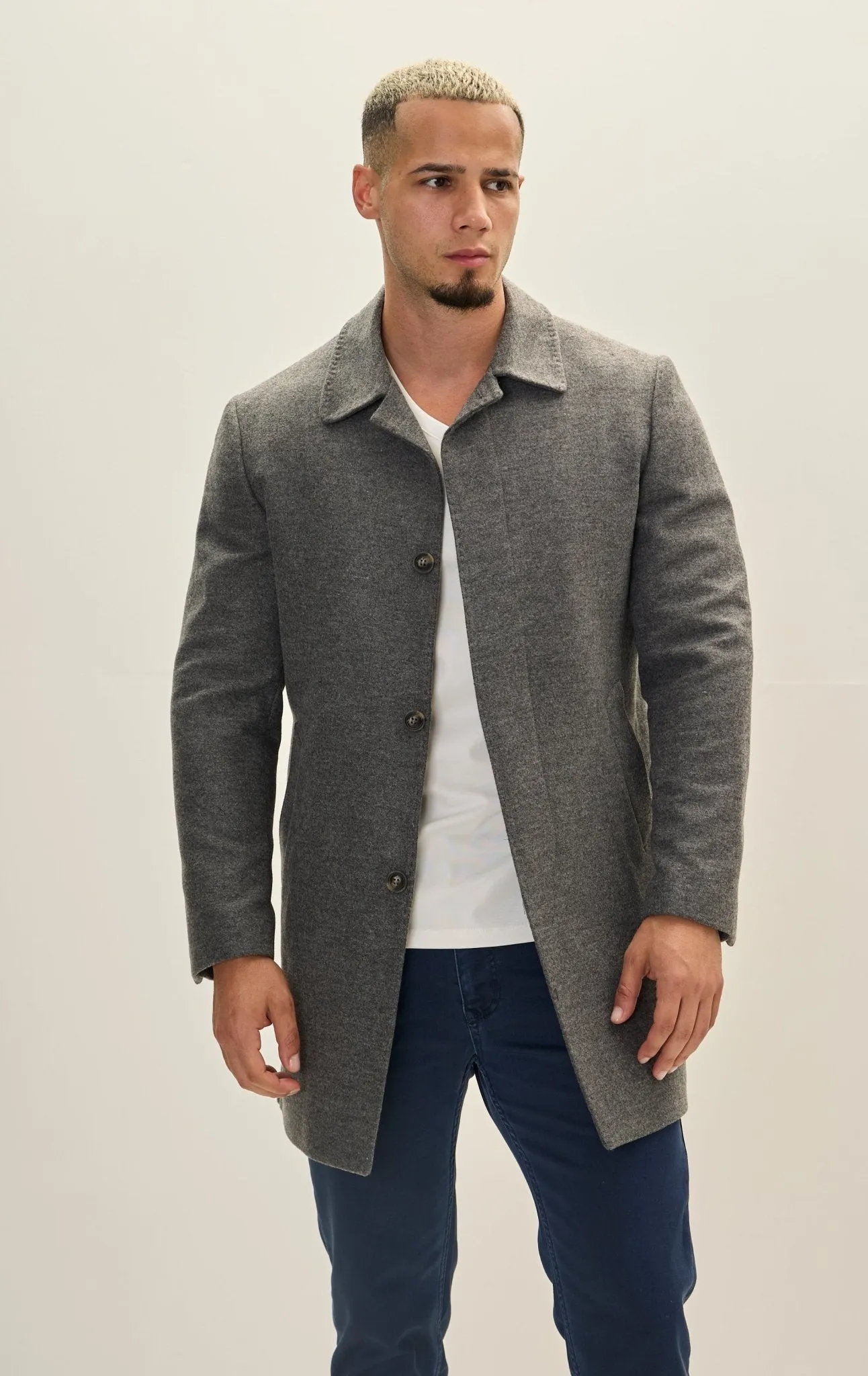 Classic Pea Coat - Grey