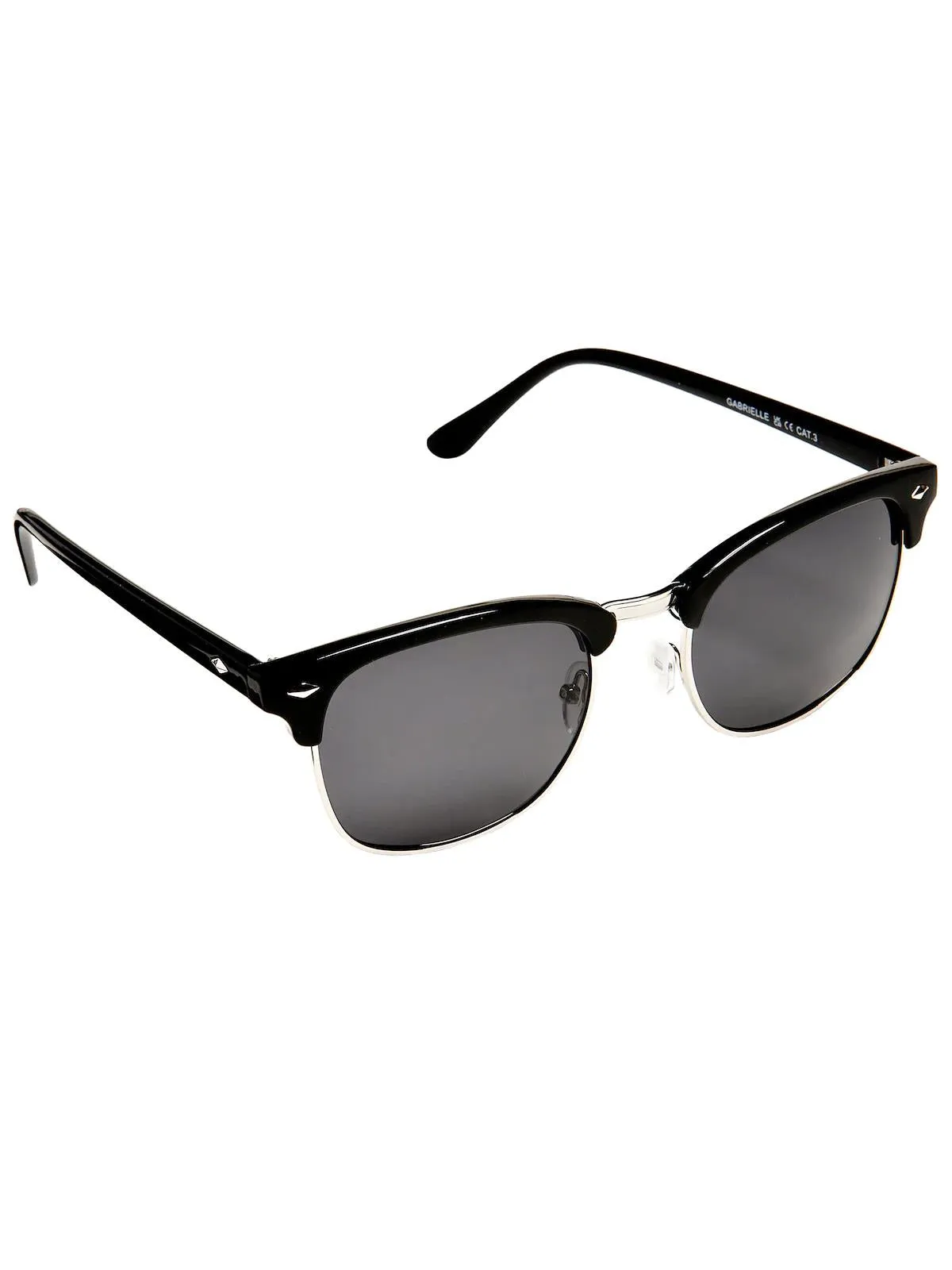 Classic Vintage Style Black Clubmaster Sunglasses