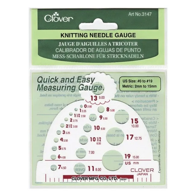 Clover Knitting Needle Gauge 3147